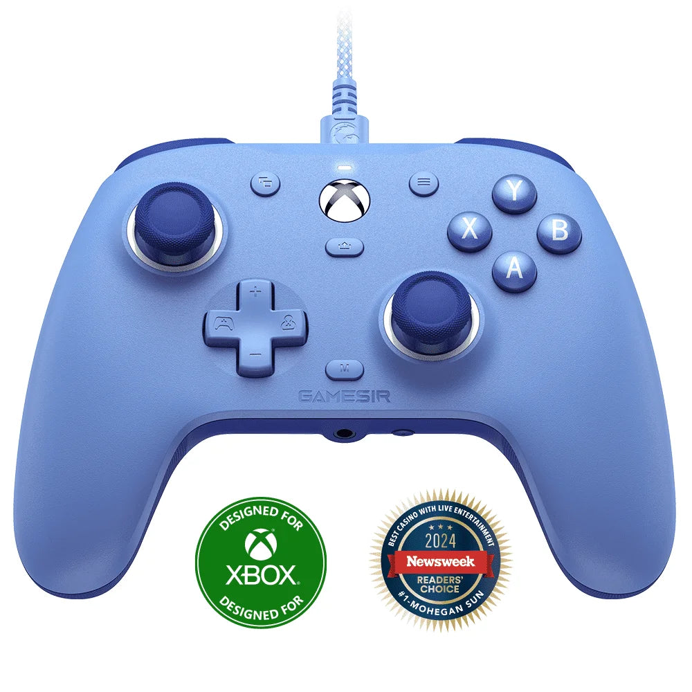 G7 SE Wired Gamepad - Standard Controller for PC & Xbox, Magnetic, Laser Engraved, Blue Version with Hall