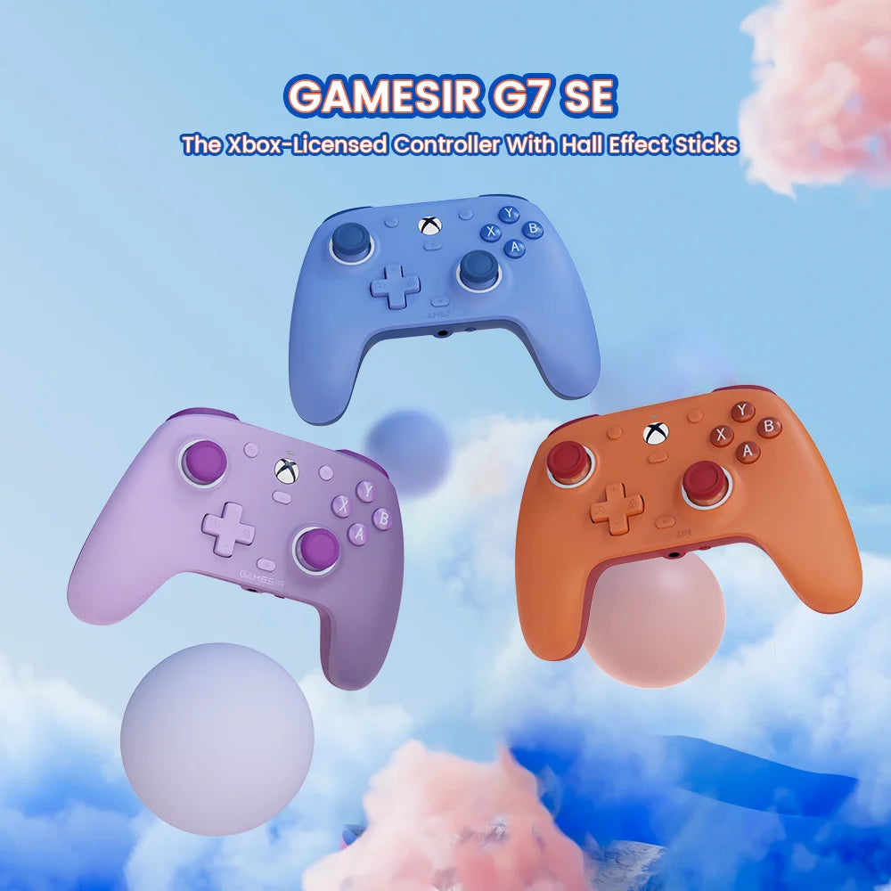 G7 SE Wired Gamepad - Standard Controller for PC & Xbox, Magnetic, Laser Engraved, Blue Version with Hall