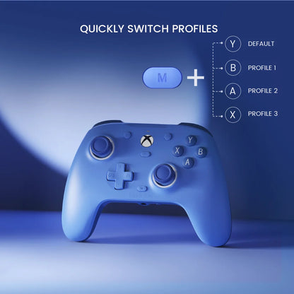 G7 SE Wired Gamepad - Standard Controller for PC & Xbox, Magnetic, Laser Engraved, Blue Version with Hall